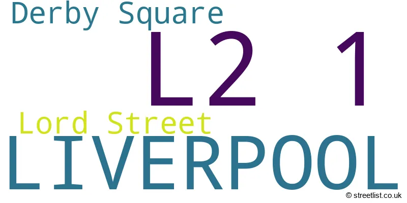 A word cloud for the L2 1 postcode